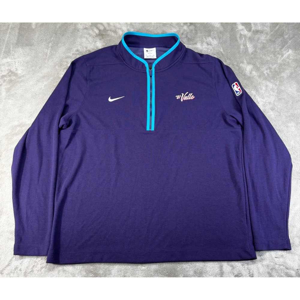 Nike Phoenix Suns Quarter 1/4 Zip Mens XL Purple Excellent El Valle City Edition
